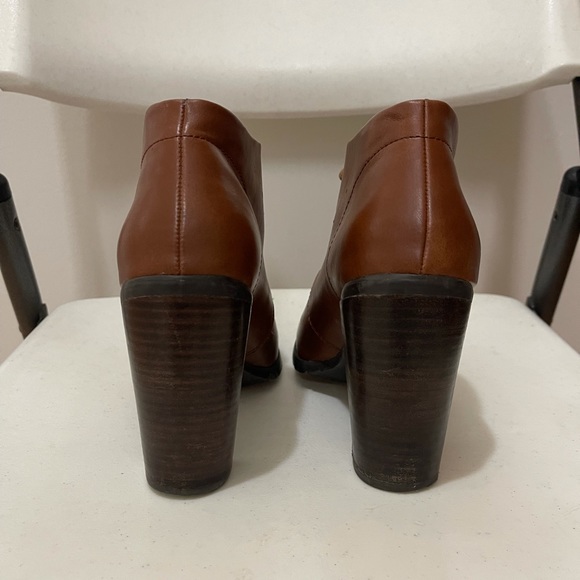 Expression Valhala Black Heeled Lace up Bootie Tan Size 8 - Picture 3 of 5